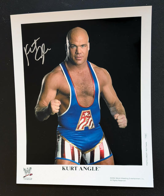 Kurt Angle Pose 1 Signed Photo COA