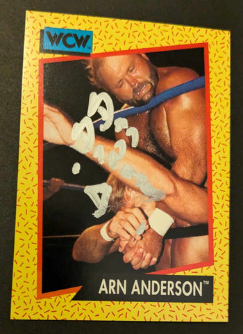 Arn Anderson 1991 Impel Wrestling WCW #54 Signed COA