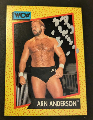 Arn Anderson 1991 Impel Wrestling WCW #50 Signed COA