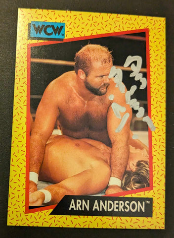 Arn Anderson 1991 Impel Wrestling WCW #52 Signed COA