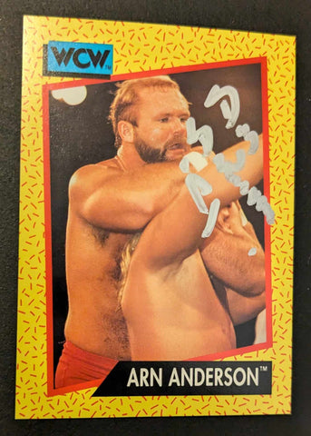 Arn Anderson 1991 Impel Wrestling WCW #53 Signed COA