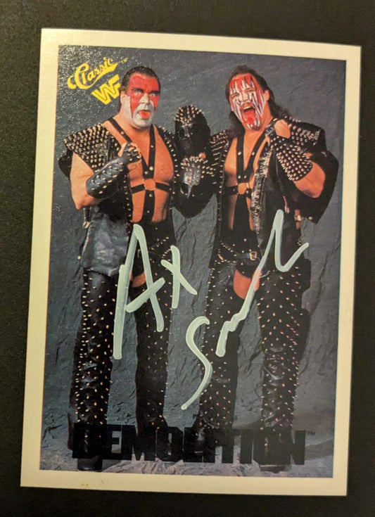 Demolition Ax & Smash WWF Classic #6 Dual Signed COA