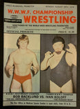 WWWF Championship Wrestling MSG Official Program #88 8/28/1978 Bob Backlund