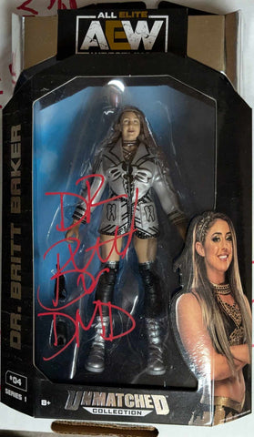 Dr Britt Baker AEW Series 1 Signed Figure COA