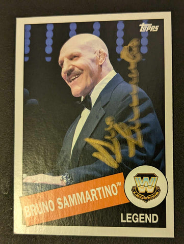 Bruno Sammartino 2015 Topps Heritage WWE #8 Signed COA