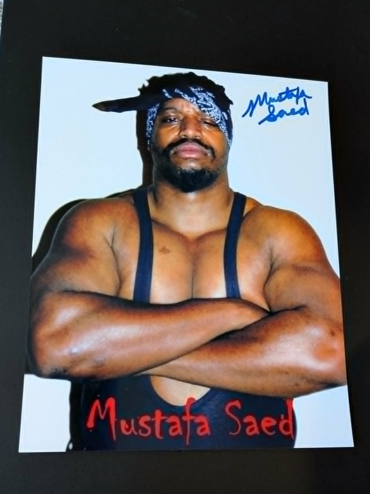 Mustafa Saed Pose 1 Signed Photo COA