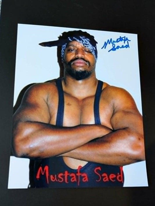 Mustafa Saed Pose 1 Signed Photo COA