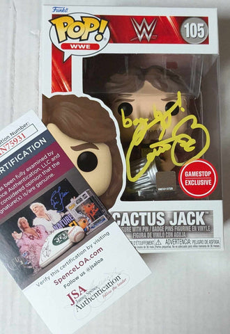 Cactus Jack Funko Pop! #105 WWE Signed JSA COA