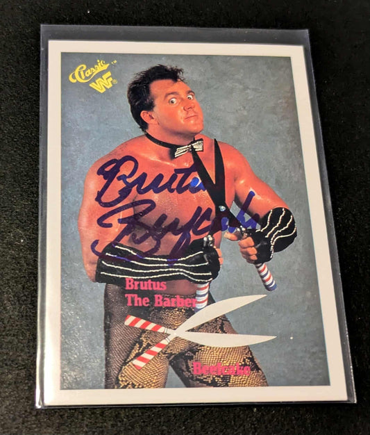 Brutus Beefcake Signed 1990 Classic #12 WWE WWF COA