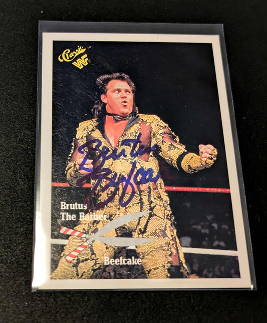 Brutus Beefcake Signed 1990 Classic #146 WWE WWF COA