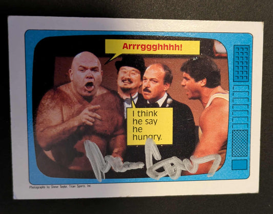 Gene Okerlund 1985 WWF Topps #65 Signed COA