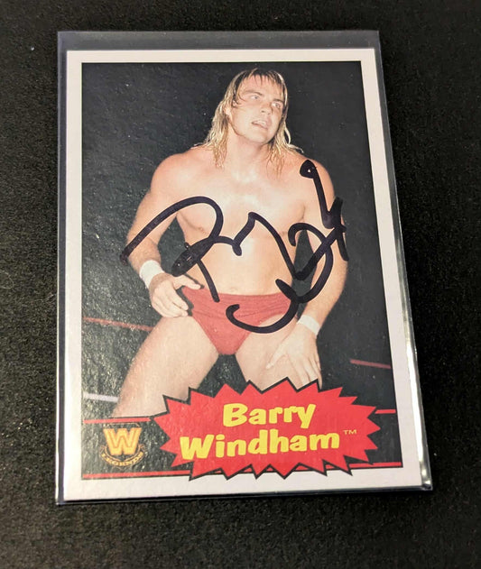 Barry Windham Signed 2012 Topps Heritage WWE Card #60 COA