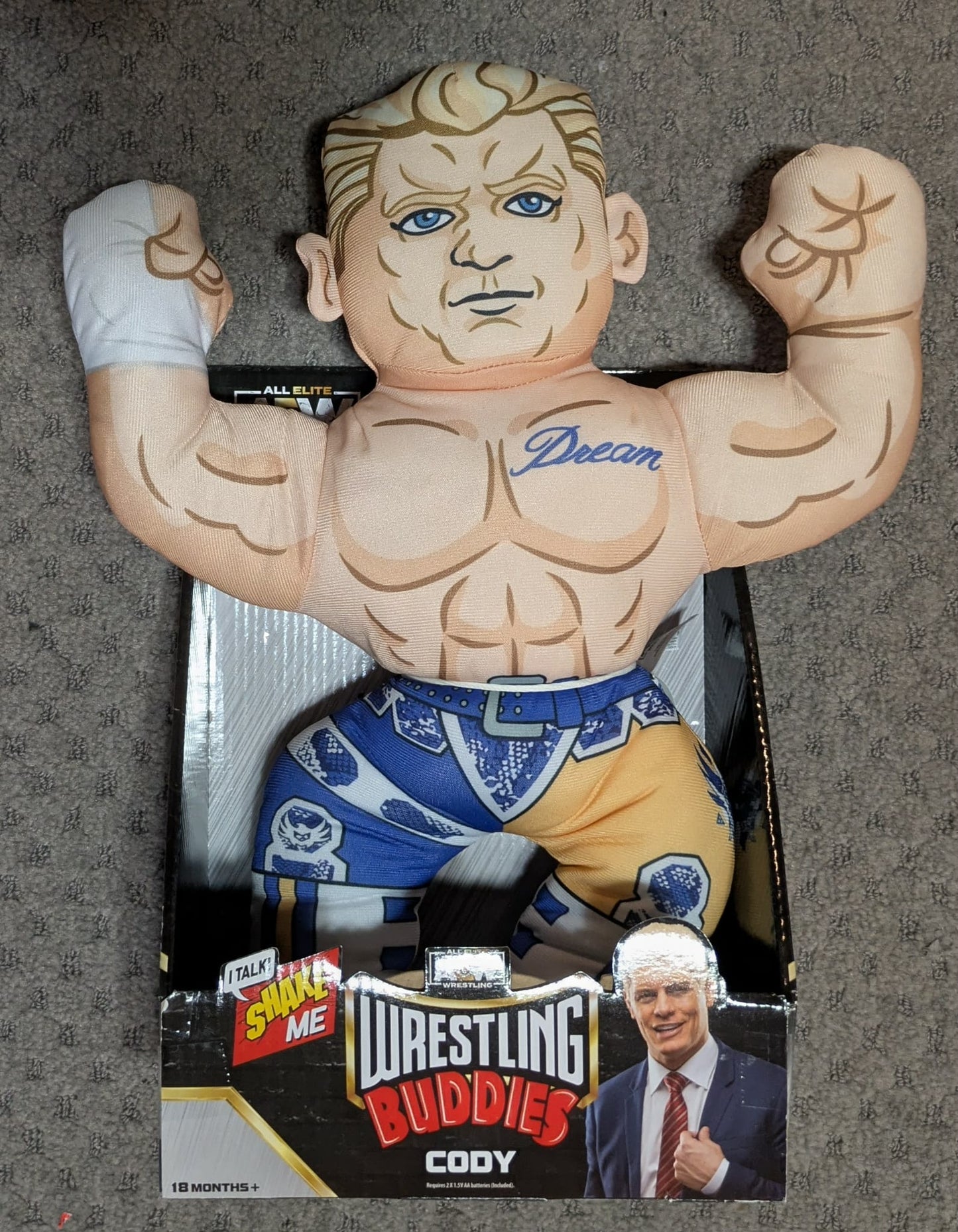 Holiday Special - AEW Wrestling Buddies Cody Rhodes Plush (Talks - Needs New Batteries)