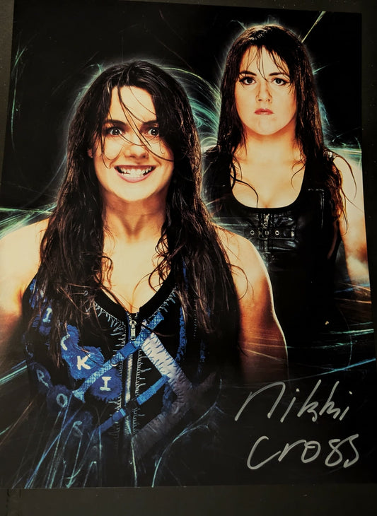 Nikki Cross Signed 11x14 Photo COA w/toploader