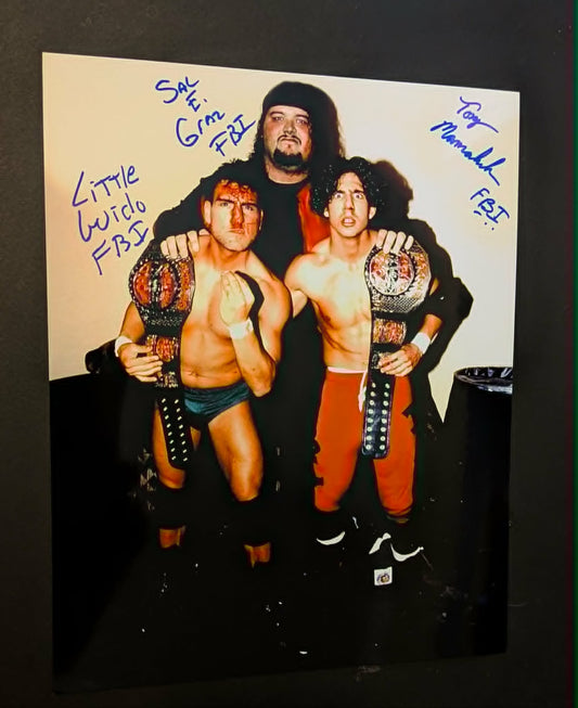 FBI ECW Tony Mamaluke Big Sal Little Guido Triple Signed Classic Photo COA
