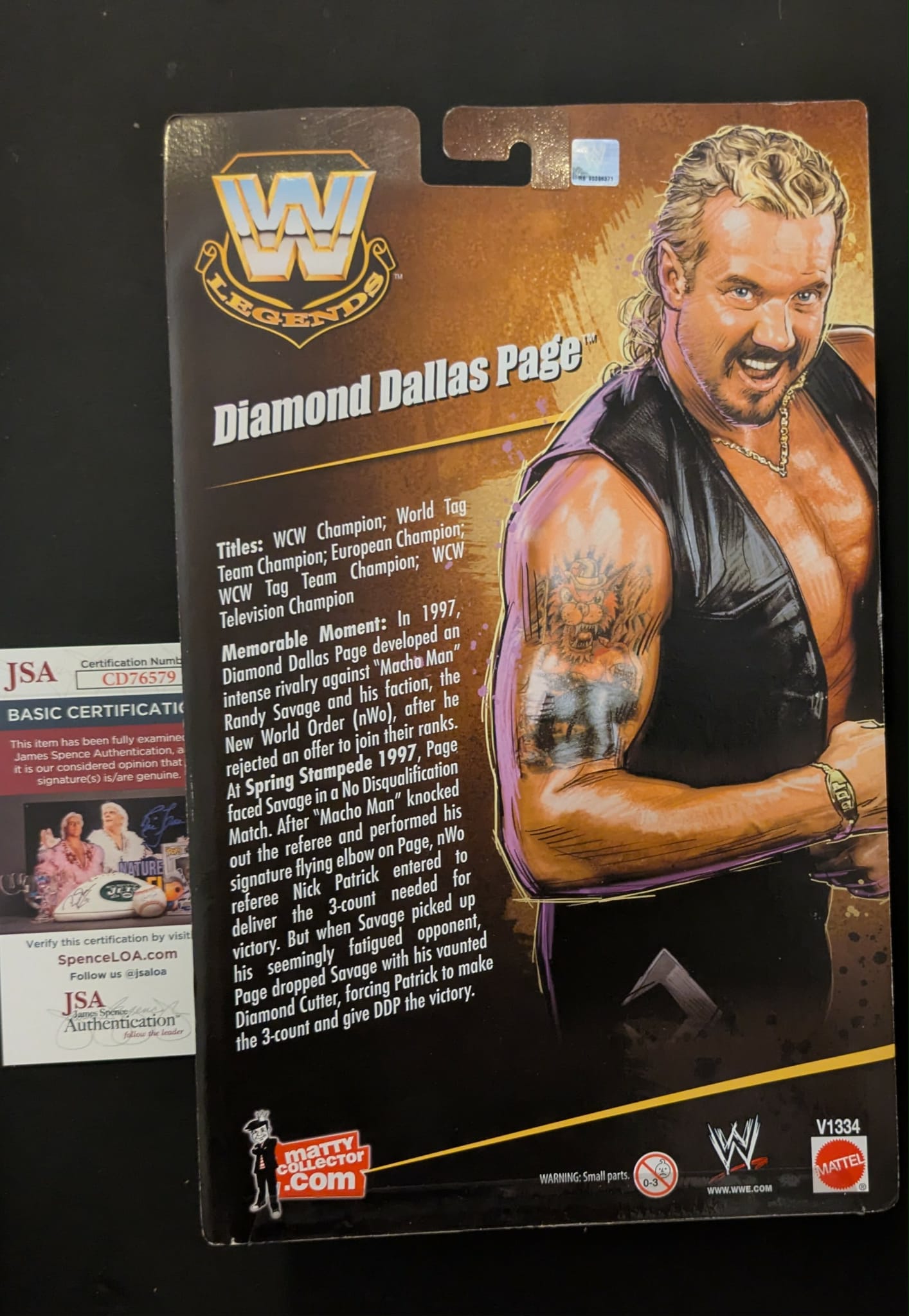 Diamond Dallas Page DDP WWE Elite Legends Signed Figure w/Box JSA COA