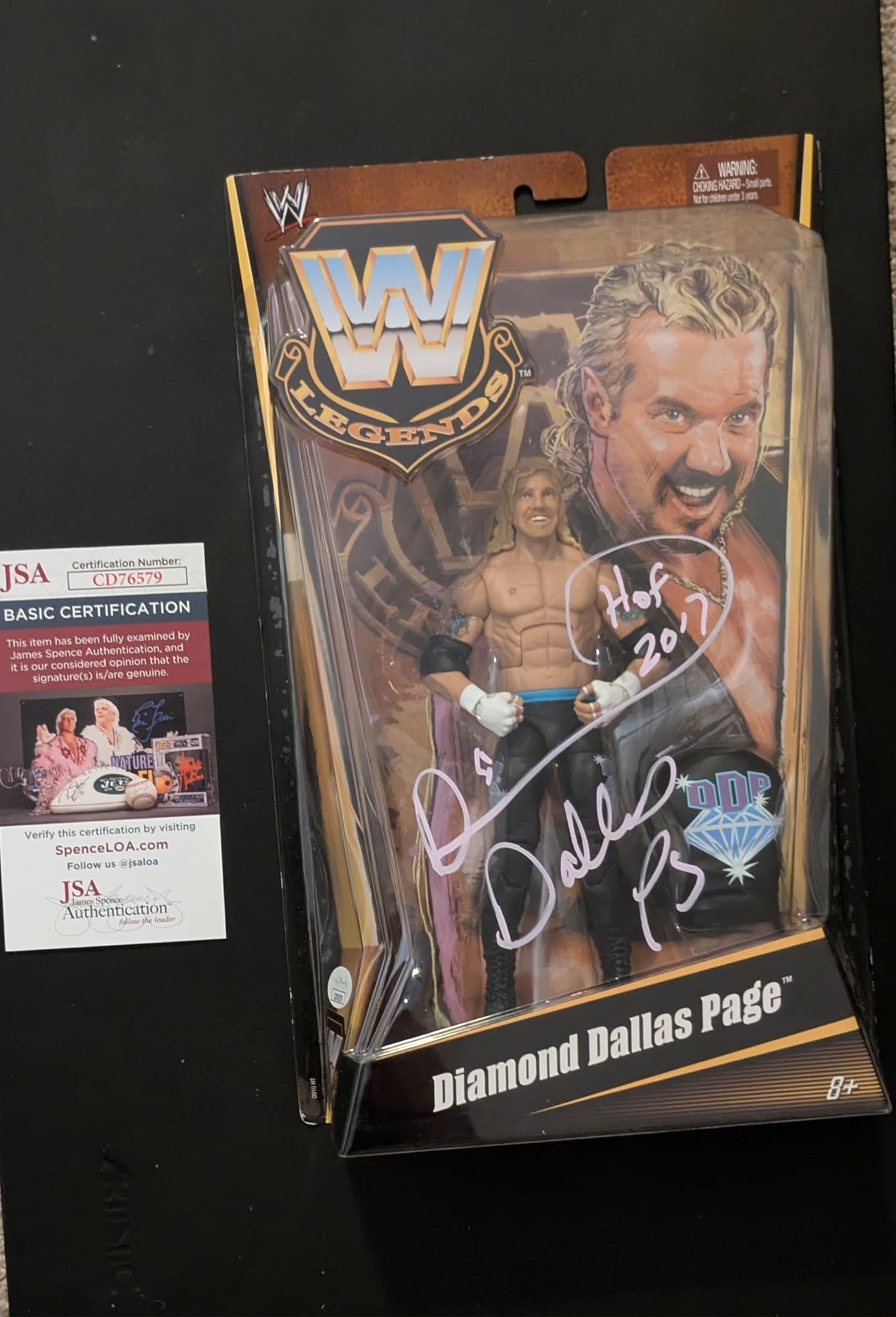Diamond Dallas Page DDP WWE Elite Legends Signed Figure w/Box JSA COA