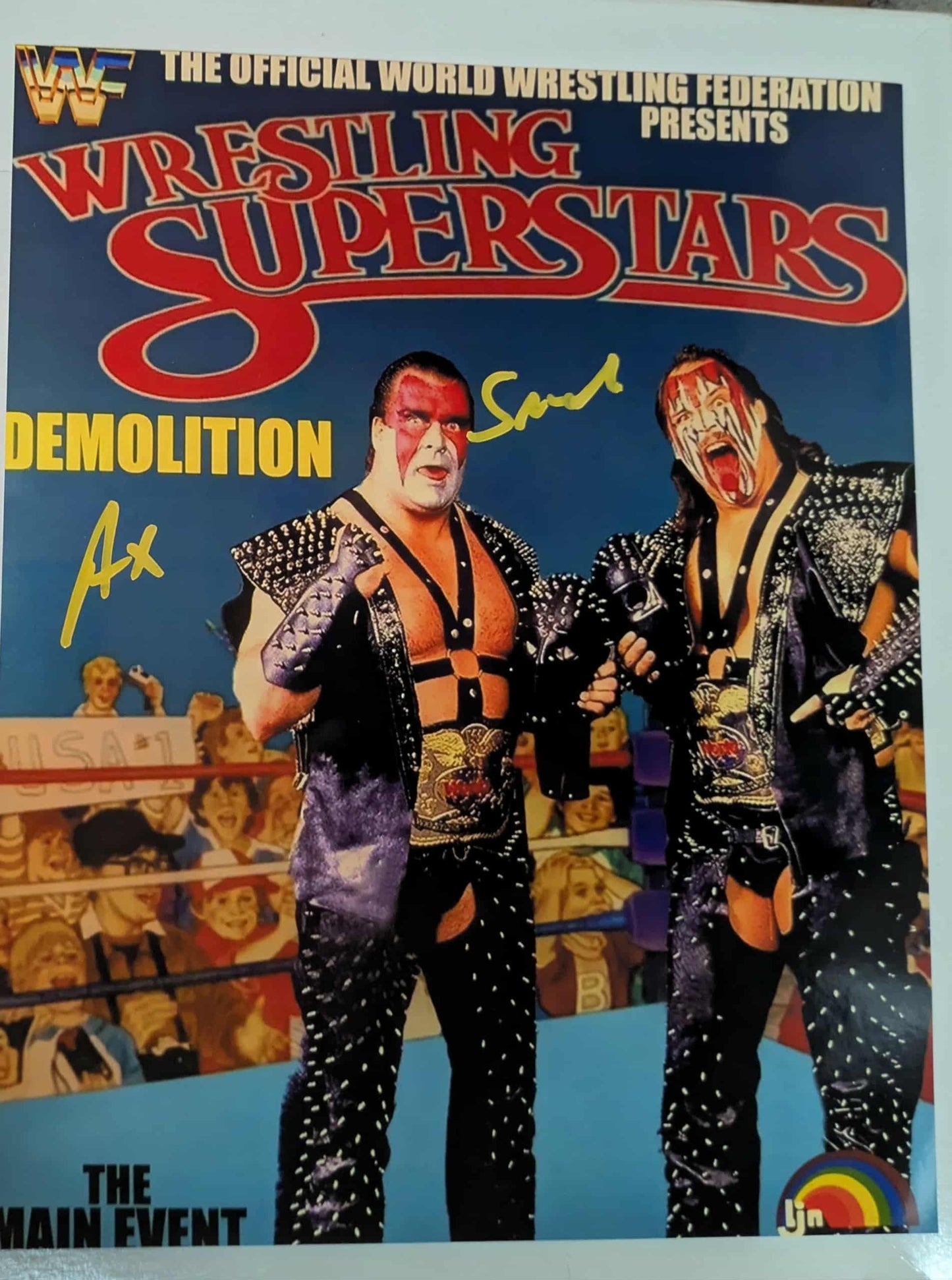 Demolition Ax & Smash Pose 6 Dual Signed Photo COA
