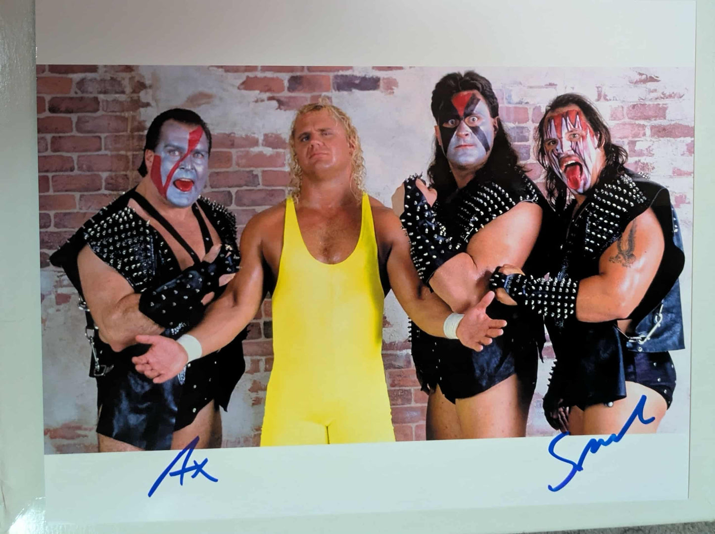 Demolition Ax & Smash Pose 11 Dual Signed Photo COA