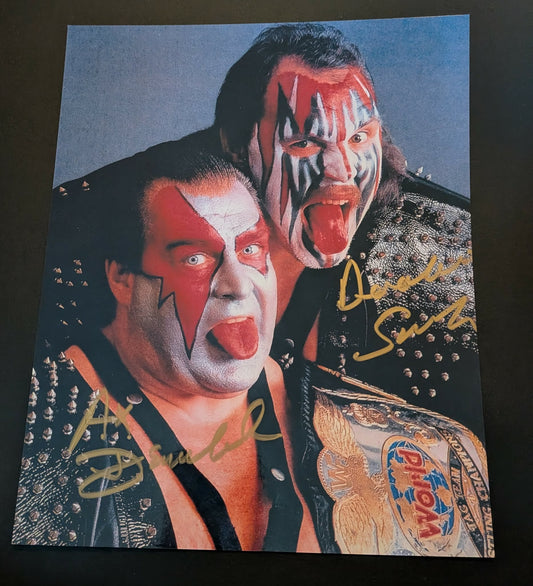 Demolition Ax & Smash Pose 10 Dual Signed Photo COA