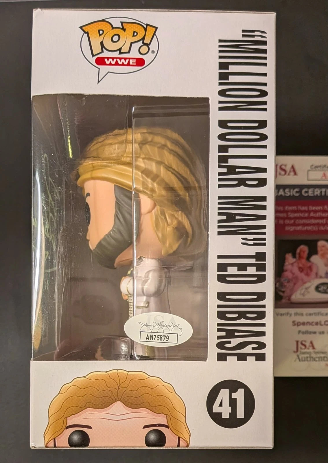 Ted Dibiase Signed Funko Pop 41 Chase Version WWE JSA COA w/case