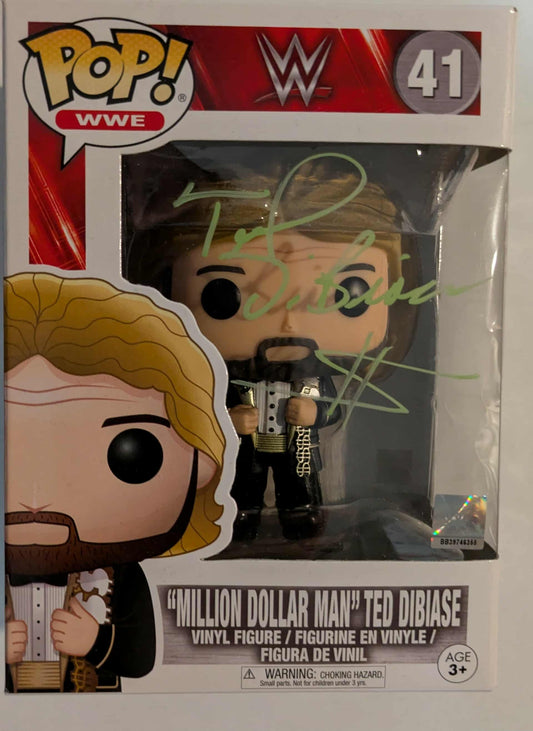 Ted Dibiase Signed WWE Funko Pop COA