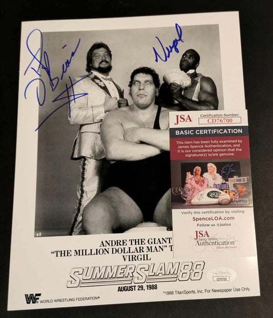 Ted Dibiase & Virgil Dual Signed Photo B JSA COA