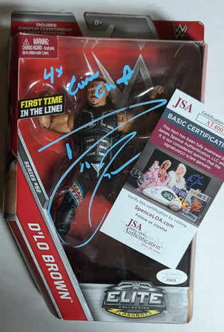 D'Lo Brown Elite Series 52 Figure Flashback Signed JSA COA