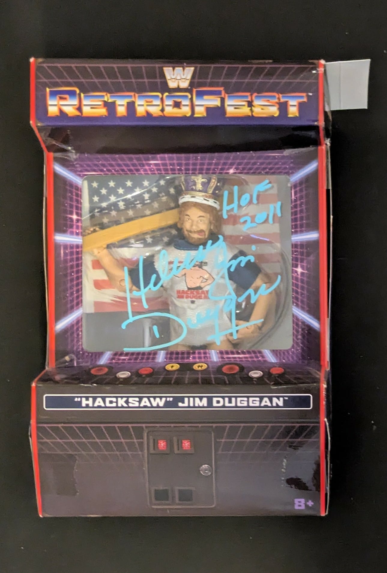 Hacksaw Jim Duggan Signed WWE Elite Figure Retrofest JSA COA