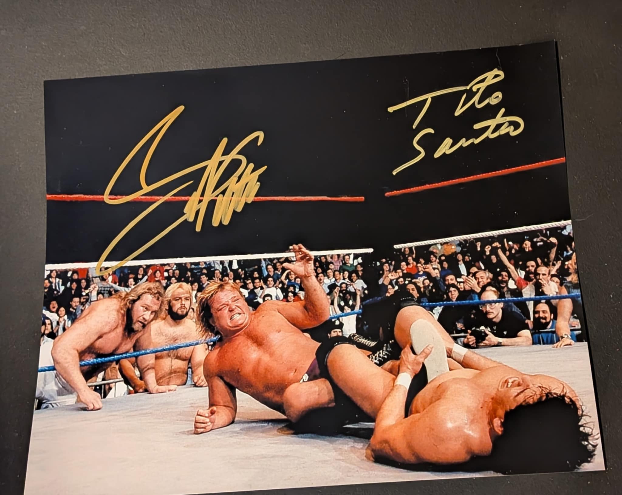 Tito Santana & Greg Valentine Dual Signed Photo COA – The