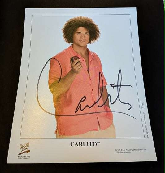 Carlito Official WWE Signed Promo 2005 Photo COA