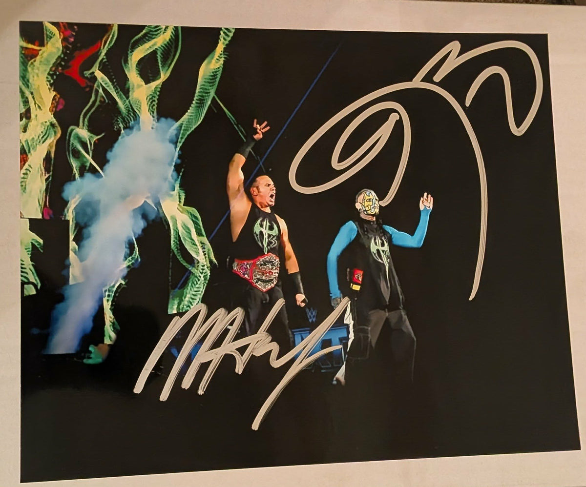 Hardy Boyz (Matt & Jeff) Pose 2 Dual Signed Photo COA