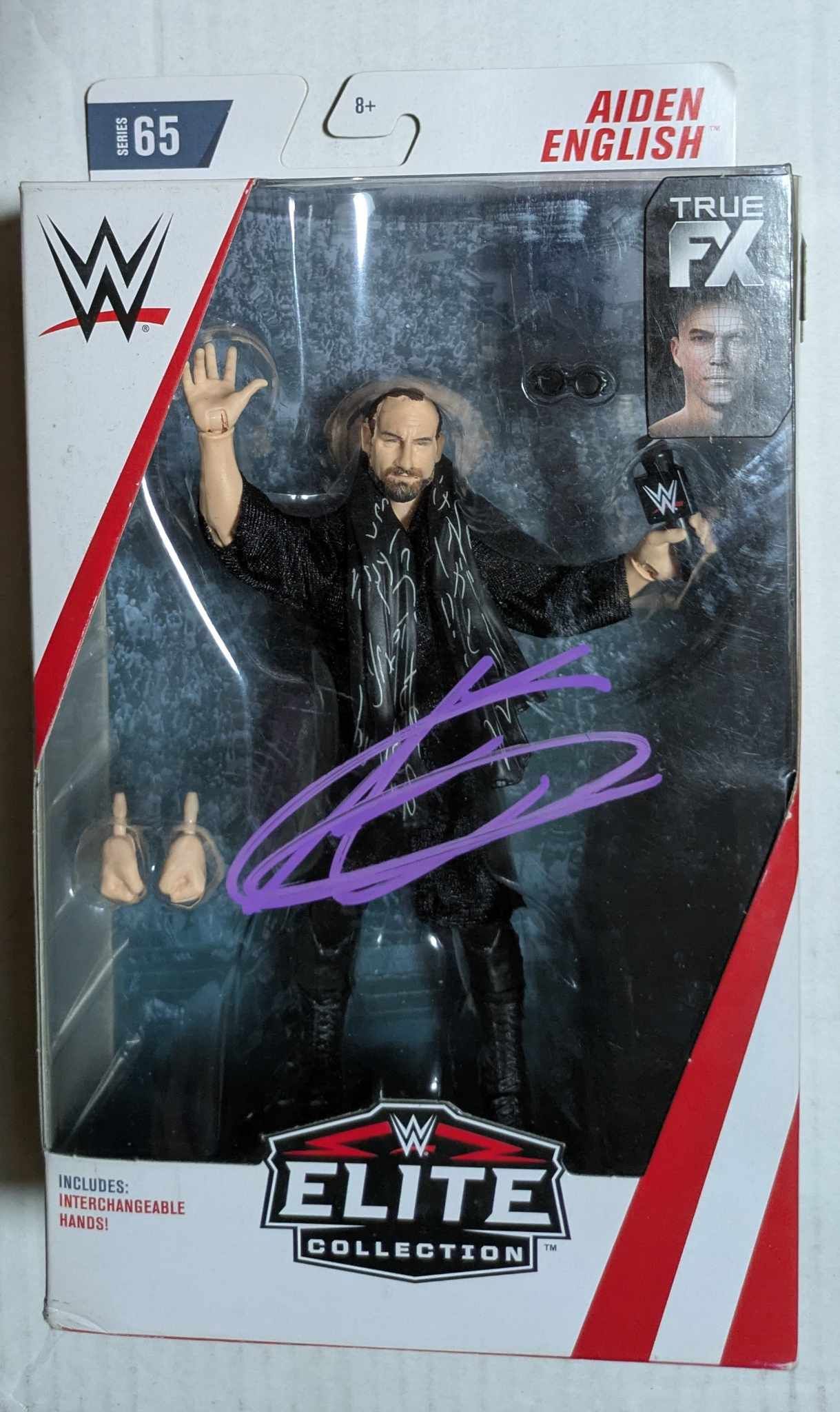 Aiden English WWE Elite Series 65 Signed Action Figure COA