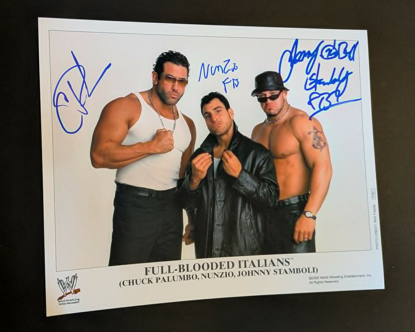 FBI (Chuck Palumbo Nunzio Johnny Stamboli) Triple Signed Photo COA