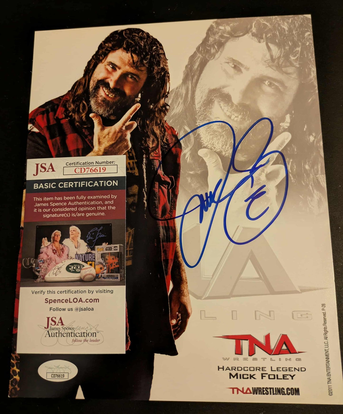 Mick Foley Signed Official TNA Promo JSA COA