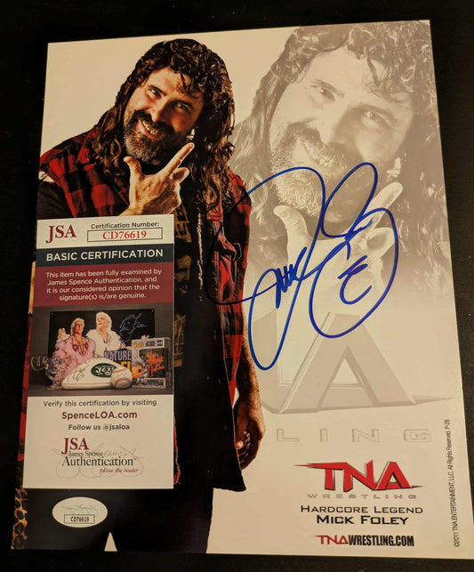Mick Foley Signed Official TNA Promo JSA COA