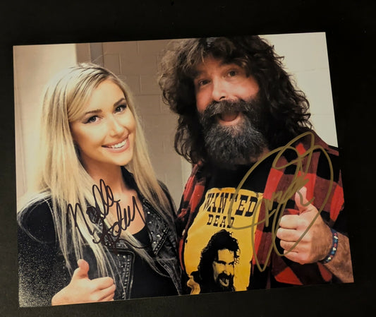 Holiday Special - Mick & Noelle Foley Dual Signed Photo COA