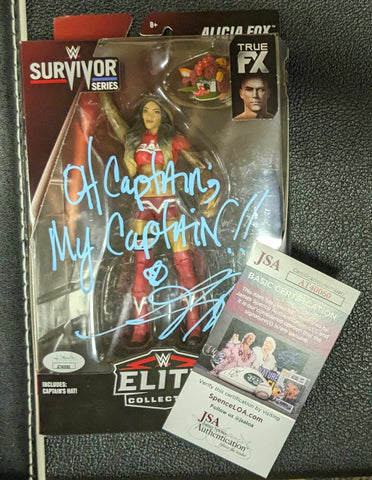 WWE Mattel Elite Alicia Fox Survivor Series Signed Figure Inscribed JSA COA