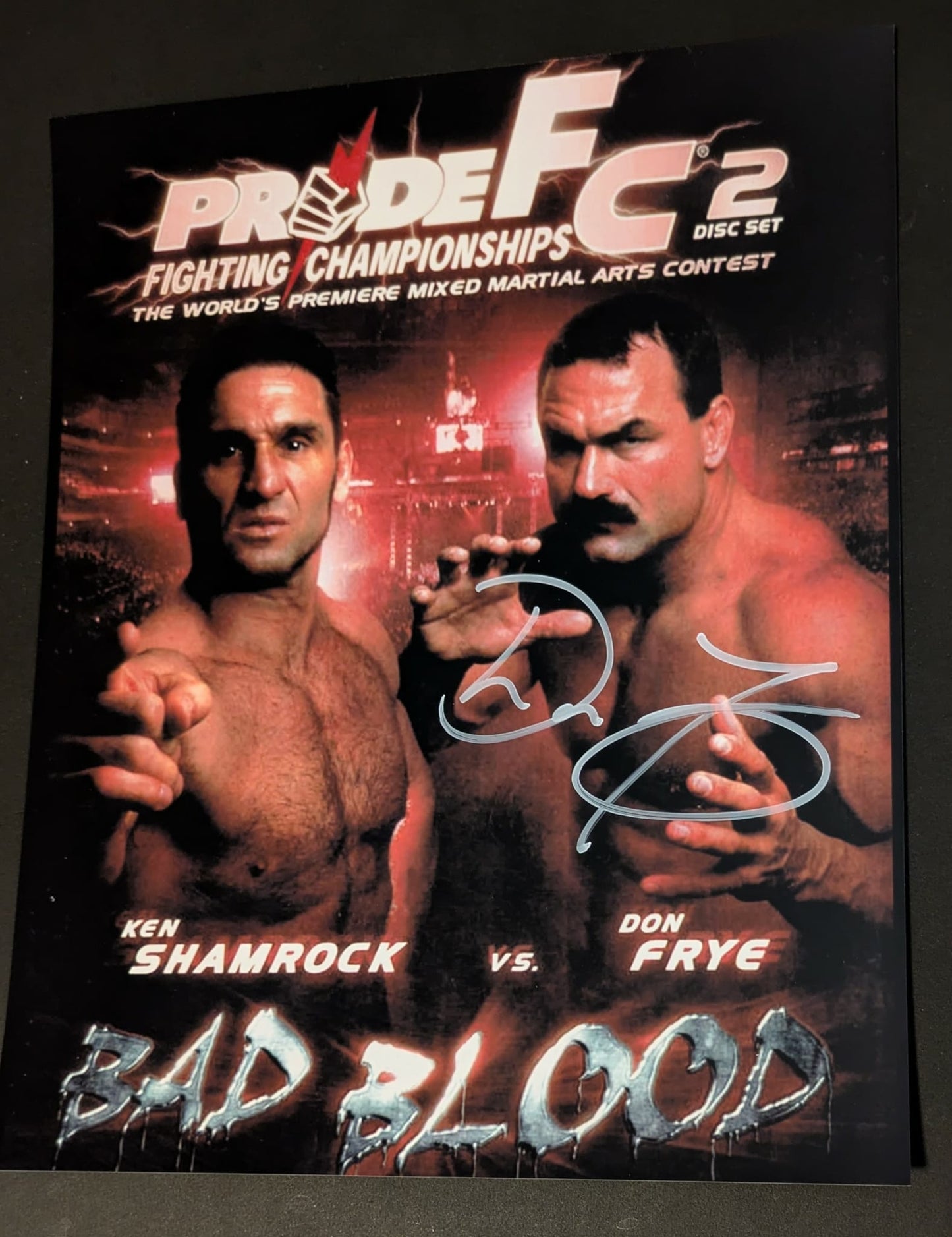 Don Frye Pose 4 Signed Photo (Pride FC Bad Blood) COA