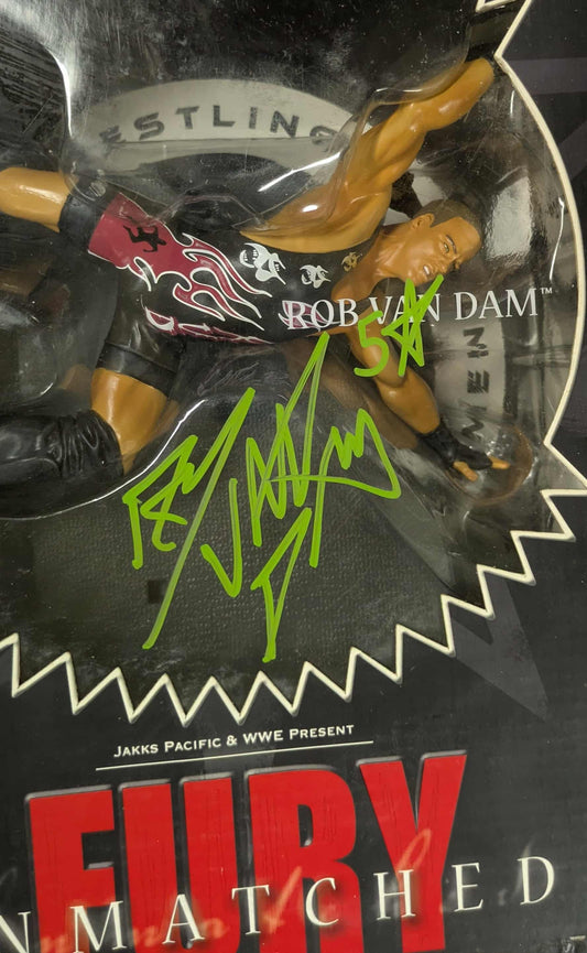 Rob Van Dam Signed WWE Unmatched Fury Figure COA