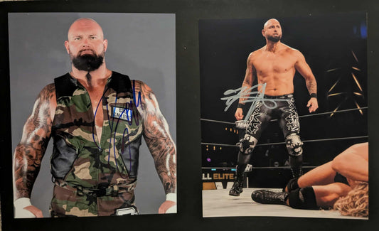 Karl Anderson & Luke Doc Gallows Signed 2 Photo Lot COA