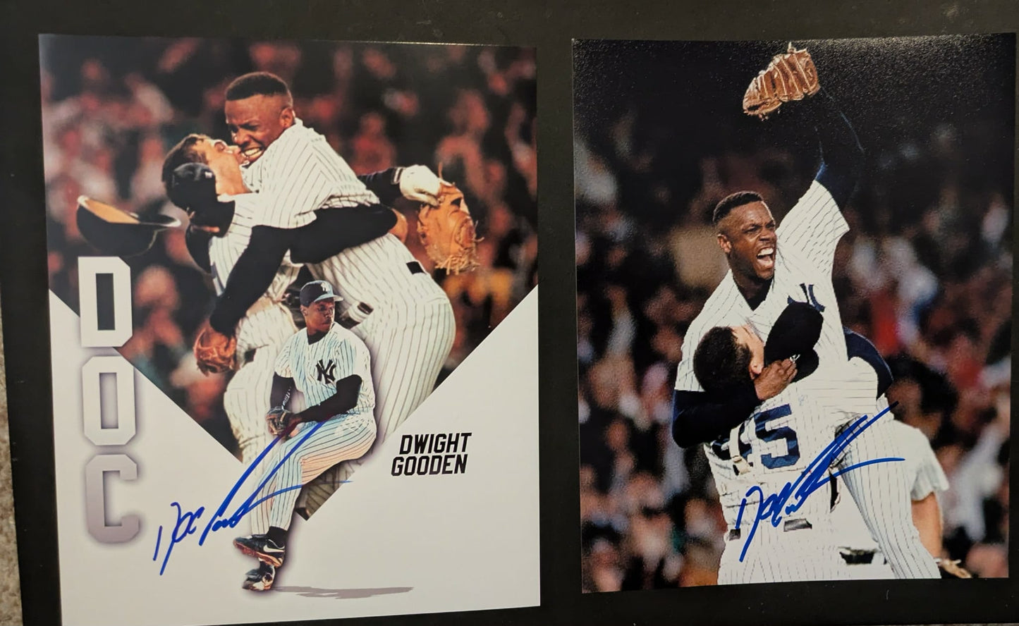 Dwight Gooden 2 Lot Signed NY Yankees 8x10 Photo COA