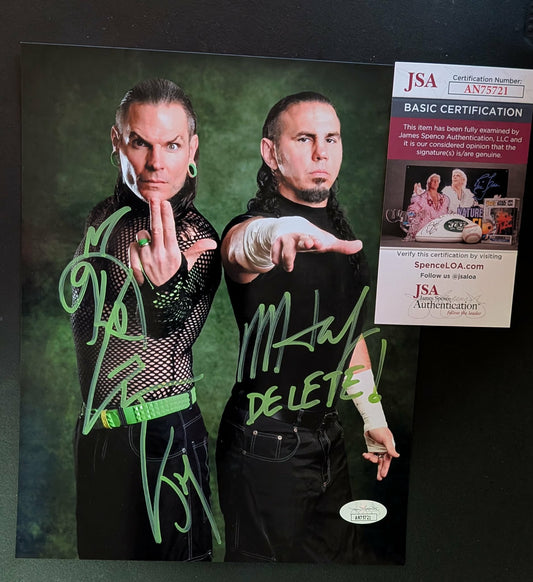 Hardy Boyz (Matt & Jeff) Dual Signed Photo JSA COA