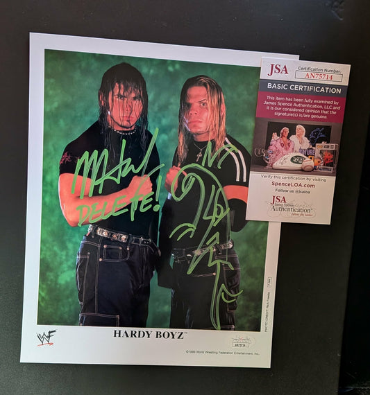 Hardy Boyz (Matt & Jeff) Dual Signed Photo JSA COA