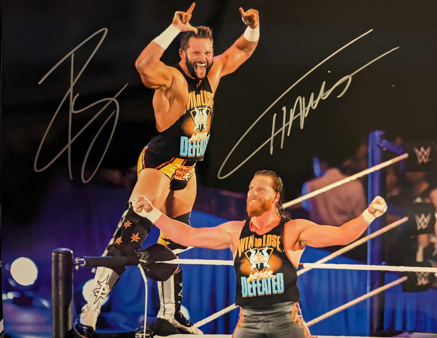 Curt Hawkins & Zach Ryder Pose 2 Dual Signed Photo COA