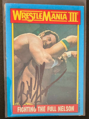 Billy Jack Haynes 1987 Topps WWF Signed #51 COA Tough to Find