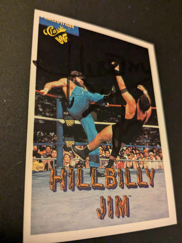 Hillbilly Jim 1990 Classic WWF #40 Signed COA