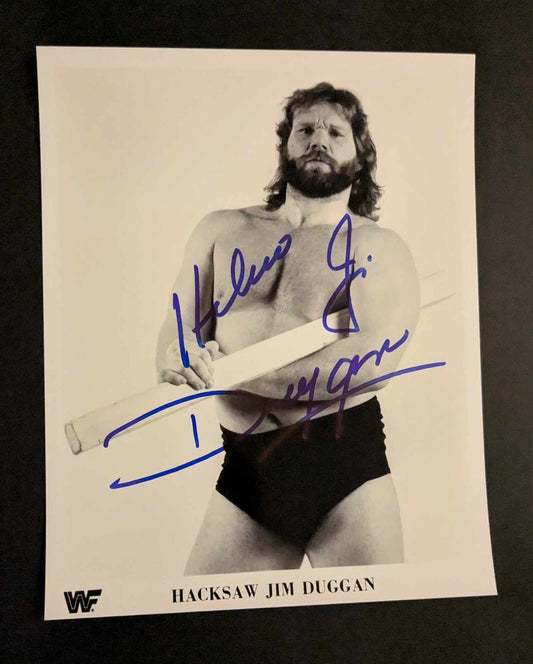 Hacksaw Jim Duggan Pose 4 Signed Photo COA