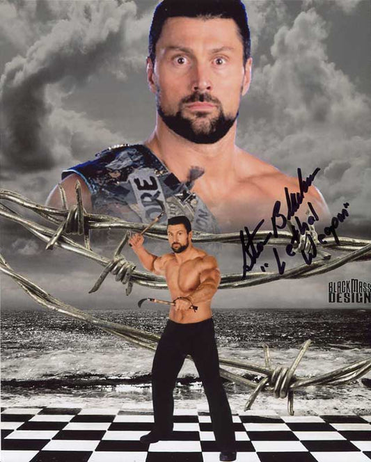 Steve Blackman Inscribed "Lethal Weapon" Pose 1 Signed Photo COA