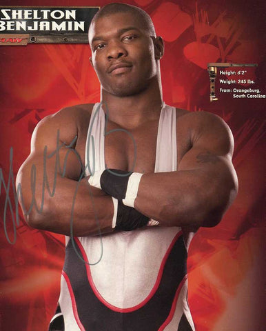 Shelton Benjamin Book/Magazine Signed Photo COA